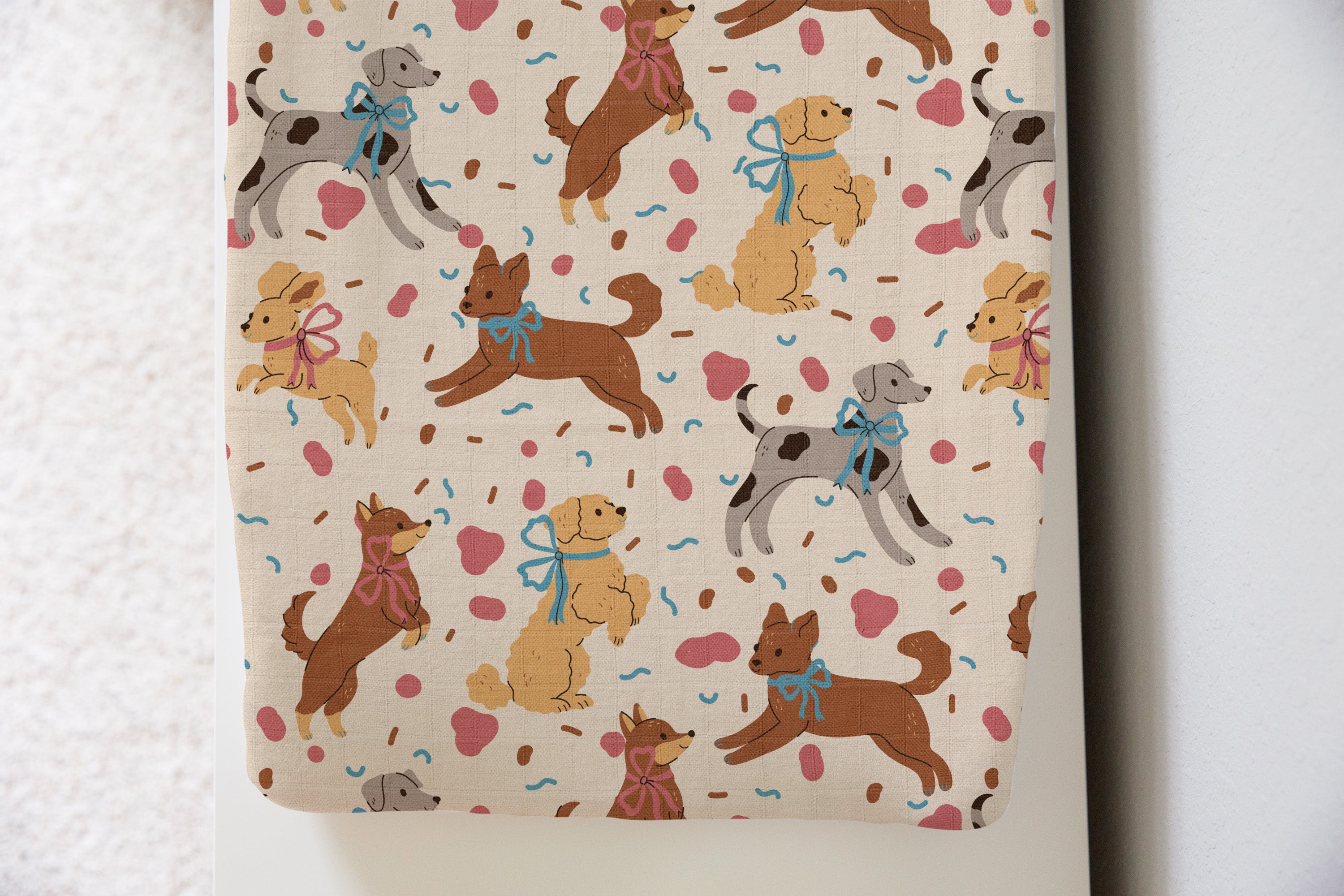 Puppy Party | 100% Organic Cotton Muslin Baby Bedding