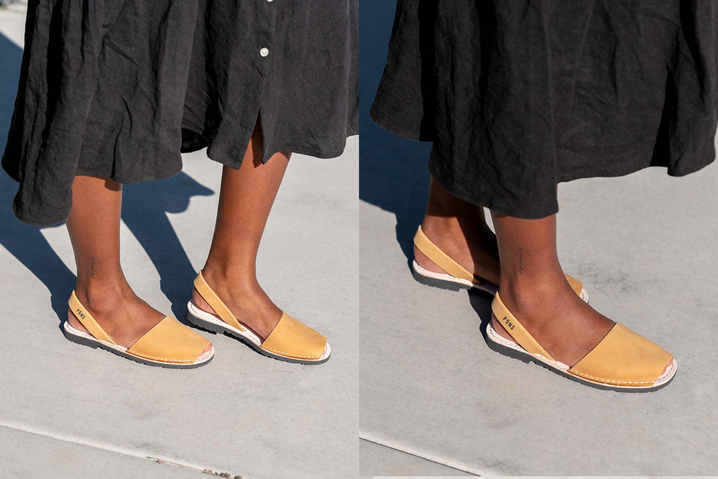 Pons Avarcas Classic Women's Sandals | Mustard | Size 10
