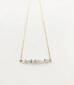 Load image into Gallery viewer, Herkimer Diamond Bar Necklace
