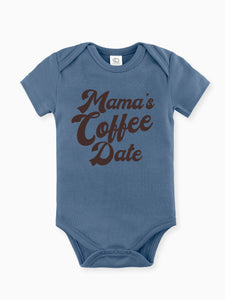 "Mama's Coffee Date™️" Organic Baby Bodysuit