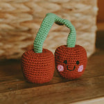 Load image into Gallery viewer, Organic Crocheted Fruit Rattle | Friendly Cherries
